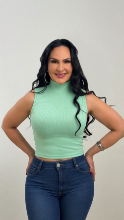 Imagem do produto Cropped Blusa Cavada Gola
